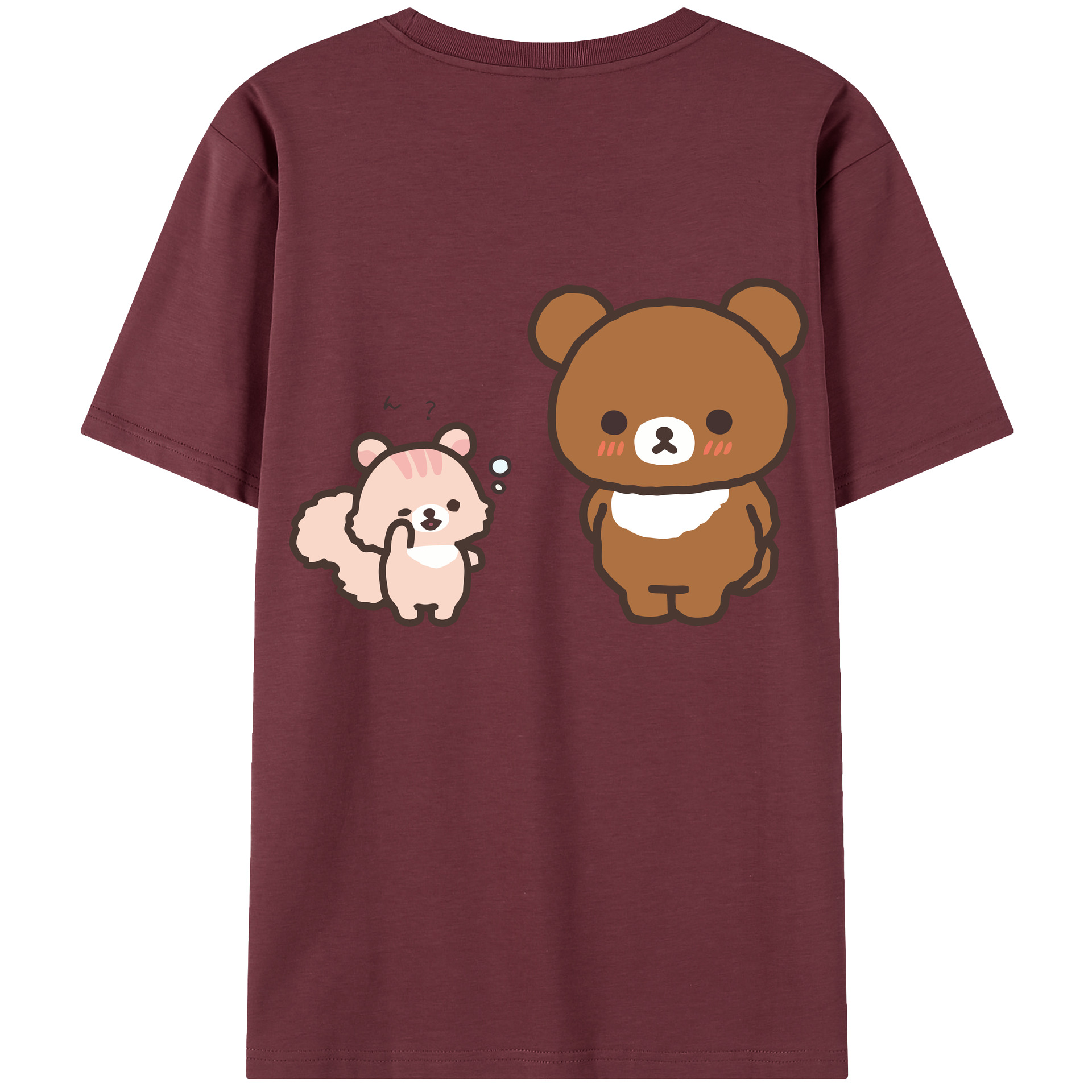 （画像用） リラックマ リラックマ キイロイトリ Rilakkuma Korilakkuma Kiiroitori 綿100％半袖Tシャツ（背面プリント）